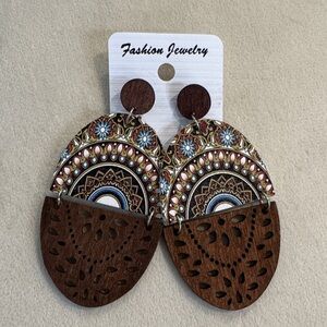 Fashion Jewelry Brown and Multicolor Earrings